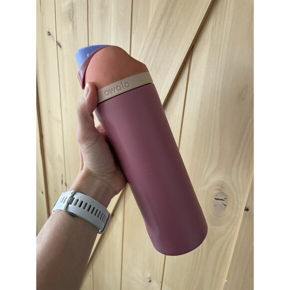Owala FreeSip Stainless Steel Water Bottle 24oz Color: Yoga Rose - Picture 5 of 8